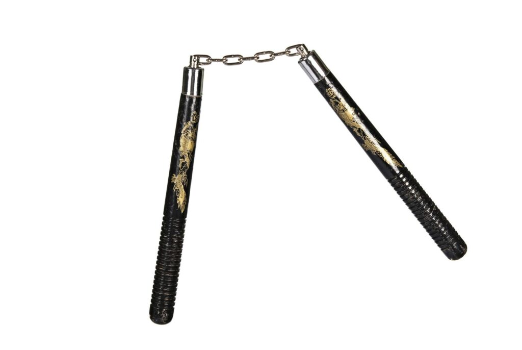 wooden martial arts nunchakus P6V6ME scaled 1